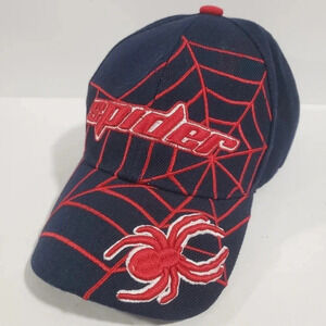 Spyder Blue/Red Velcro Back  Kids/Youth Ball Cap.